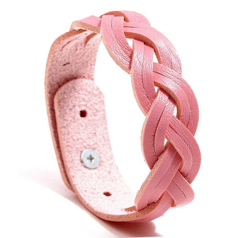 Criss-Cross Twisted / Braided Leather Bracelet